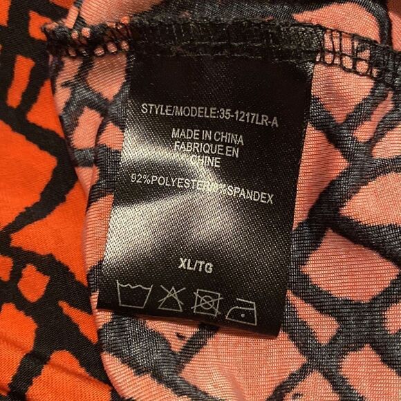 Beechers Brook peach and black color, mini Dress with belt size extra large - Picture 6 of 11